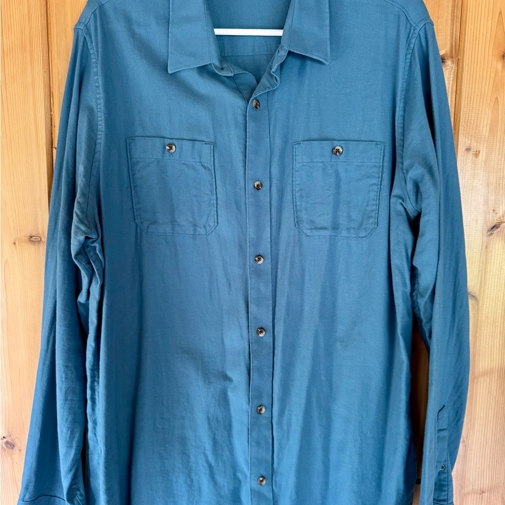 Blue Button-Up Shirt - Travis Mathew Large